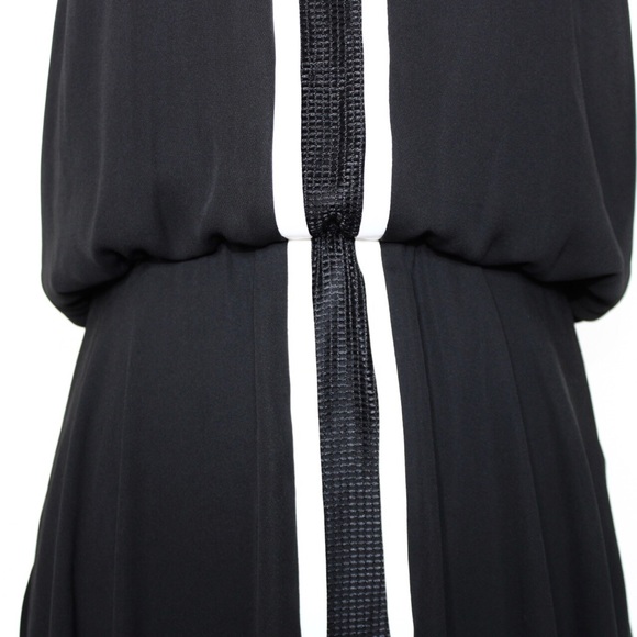Parker Black High-Low Blouson Halter Dress Small - Picture 11 of 14